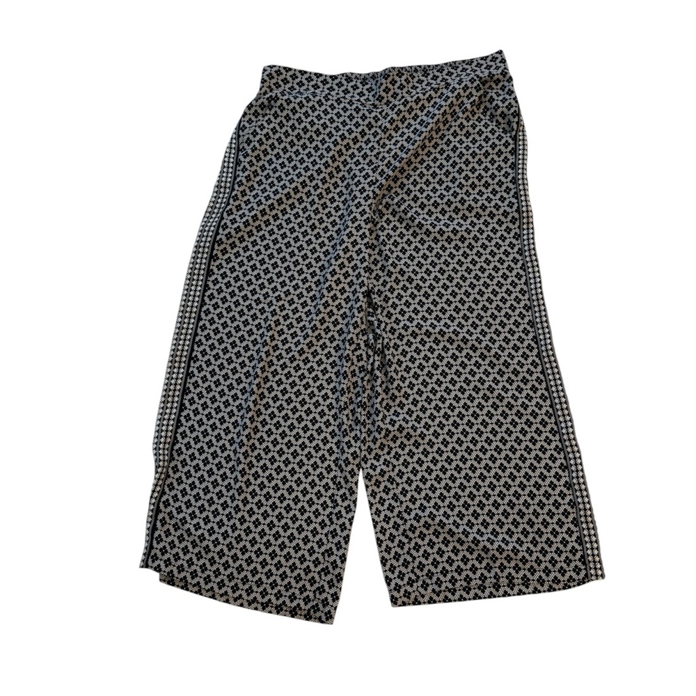Max Studio Black and Cream Geometric Pants